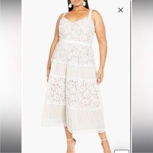 City Chic | Ivory Lace Dress